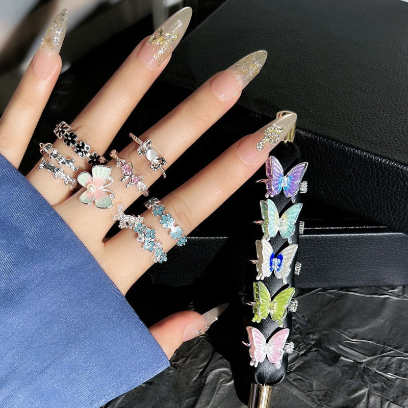 Shiny Butterfly Rings - Online Lucky Bag