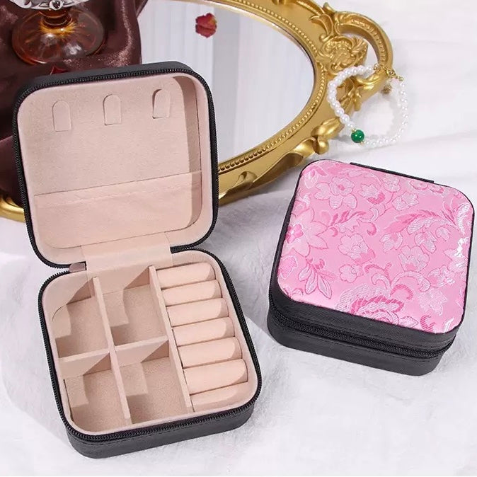 Celestial Bloom: Exquisite Chinese-Inspired Jewelry Box with Secret Silk Chambers