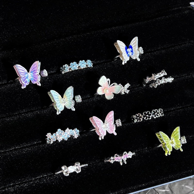 Shiny Butterfly Rings - Online Lucky Bag