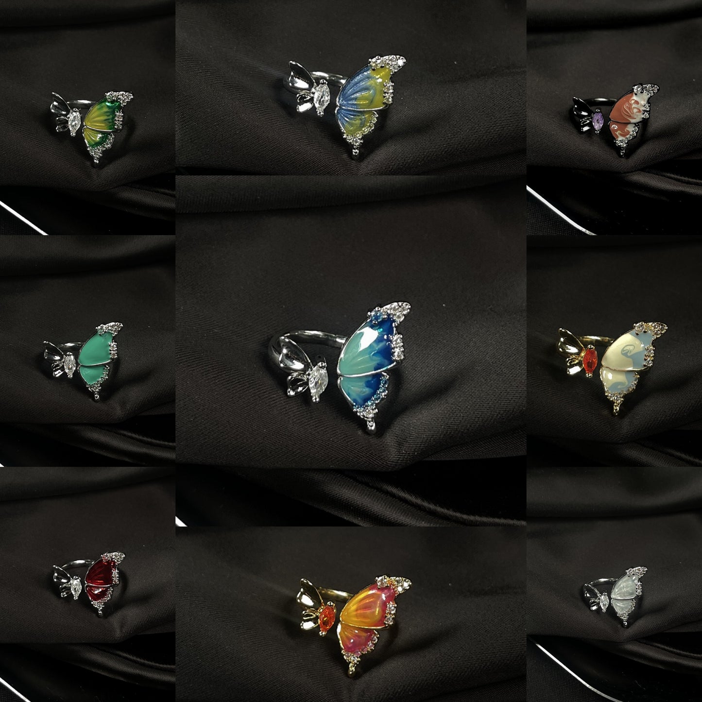 Shiny Butterfly Rings - Online Lucky Bag