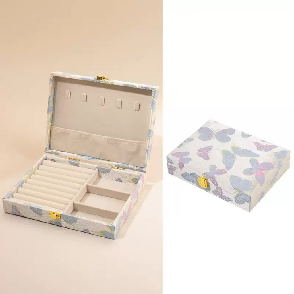 Celestial Bloom: Exquisite Chinese-Inspired Jewelry Box with Secret Silk Chambers