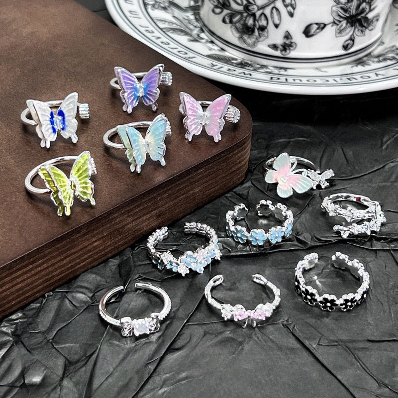 Shiny Butterfly Rings - Online Lucky Bag