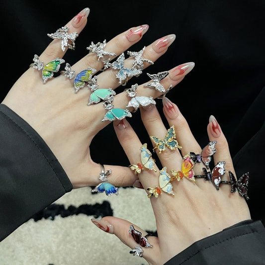 Shiny Butterfly Rings - Online Lucky Bag