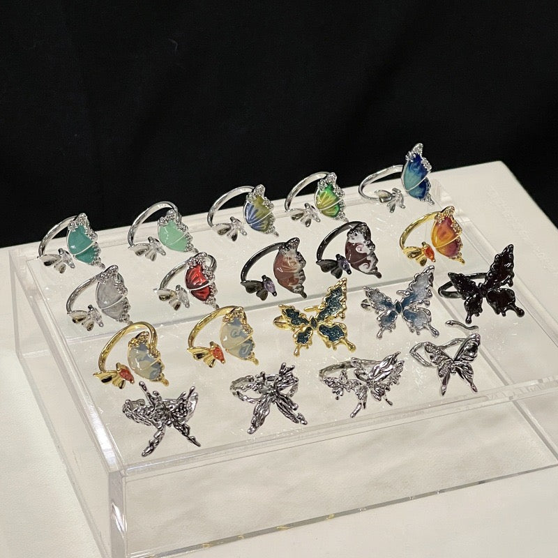 Shiny Butterfly Rings - Online Lucky Bag