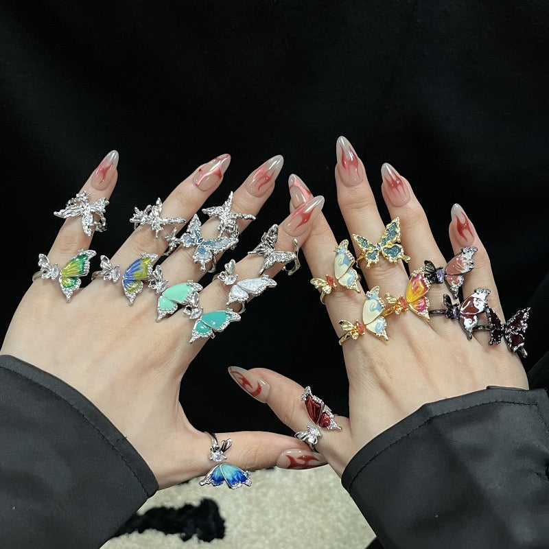 Shiny Butterfly Rings - Online Lucky Bag